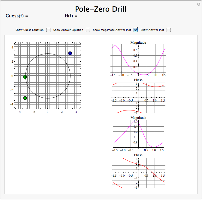 Pole-Zero Representations of Linear Physical Systems