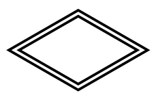 Double-lined diamond symbol.
