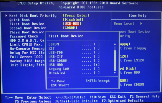 The BIOS setup screen allows you to configure certain parameters that take effect as the computer boots up.