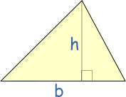 triangle showing height and baes for area calculation