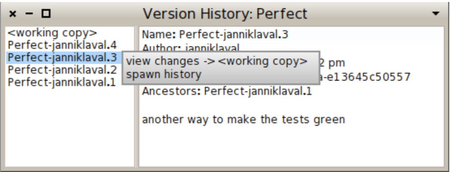 The version history viewer.