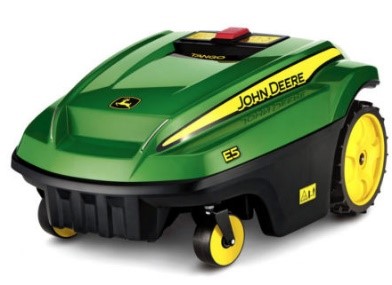 A picture of a John Deere autonomous mower.