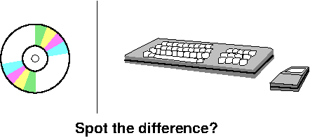 Can you spot the difference between a CD-ROM and a keyboard? As an application programmer, you should not be able to.