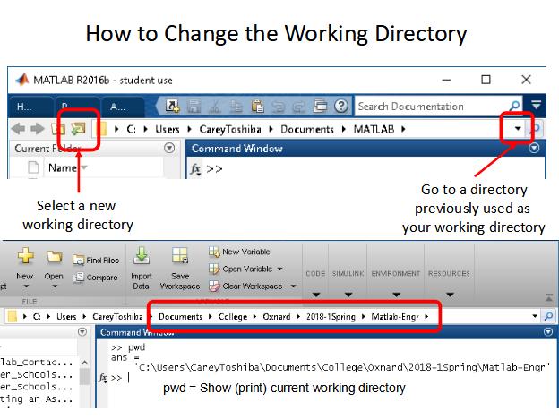 How to Change MATLAB's Working Directory