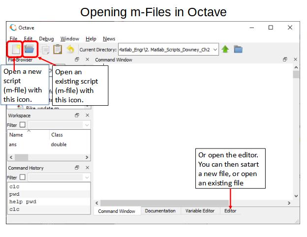 Opening m-Files in Octave