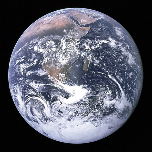 Blue marble image of the Earth taken from space