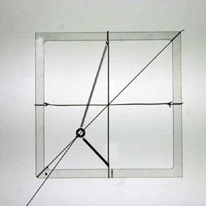 Photograph of apparatus with diagonal force applied