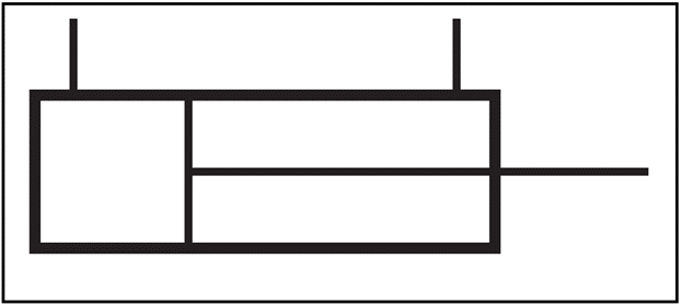 Double-Acting Pneumatic Cylinder Symbol.
