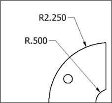 Leader placement toward the top of the drawing